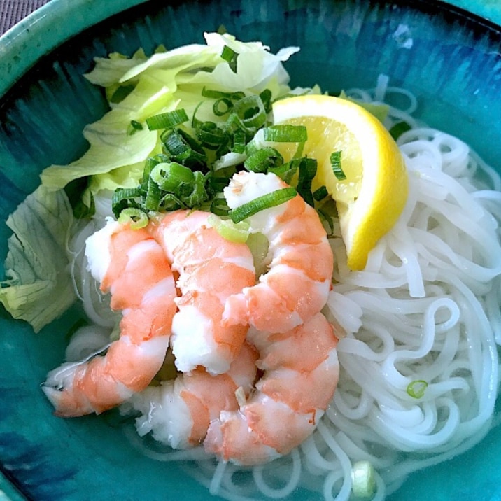 お家でベトナム料理☆エビの冷たいフォー☆夏の昼食に